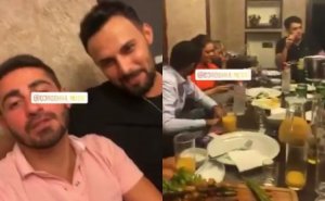 Bakıda məşhur şəxsin restoranda əyləncə məclisi... - VİDEO
