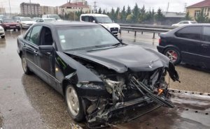 Bakı-Quba yolunda qəza baş verib - FOTO