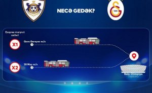 "Qarabağ" - "Qalatasaray" matçı üçün ekspres marşrutlar təşkil edildi