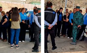 BMT nümayəndələri Laçın sərhəd-keçid məntəqəsinə baxdılar - FOTOLAR