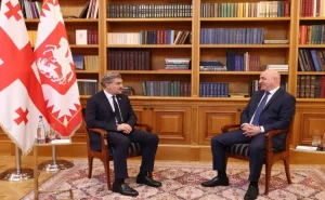 Gürcüstan Prezidenti Azərbaycana yeni təyin olunmuş səfirlə görüşdü