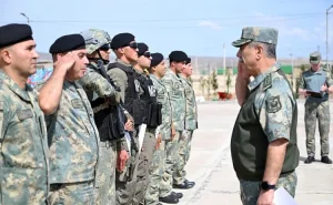 Zakir Həsənov hərbi polis idarəsinin ön əməliyyat bazasında oldu -  VİDEO+FOTO