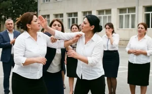 Azərbaycanda məktəbdə müəllim iş yoldaşını  DÖYDÜ