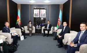 Müdafiə nazirinin müavini "ADEX 2026" sərgisində görüşlər keçirdi - FOTO
