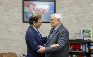 Diplomatik missiyası başa çatan Yaponiyanın ölkəmizdəki səfiri ADU-nun qonağı oldu - FOTO