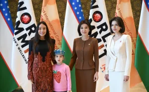 Leyla Əliyeva Səmərqənddə açılışda iştirak etdi - FOTO