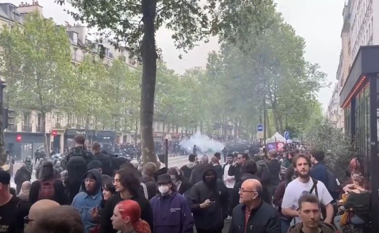 Parisdə 1 May nümayişi zamanı qarşıdurma baş verdi